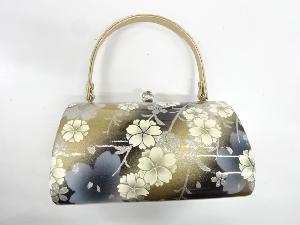 リサイクル　枝垂れ桜模様和装バッグ